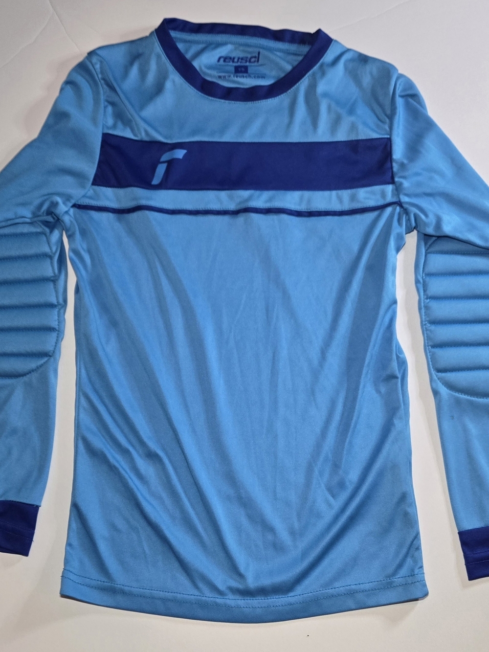 Youth Small Kids Light Blue Padded Goalkeeper Shirt